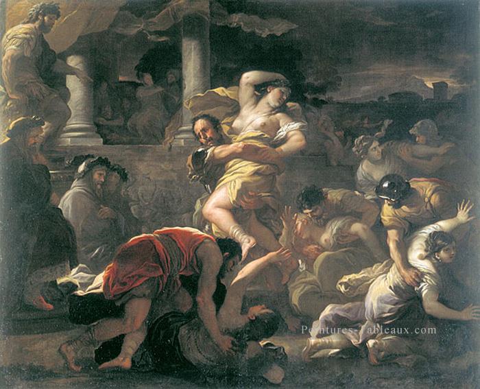 Il roto delle Sabine Baroque Luca Giordano Peintures à l'huile